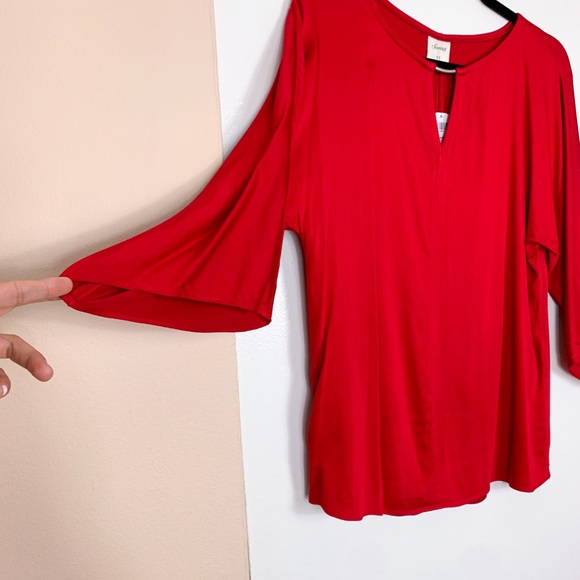 Soma Red Metal Bar Tunic Blouse - Picture 4 of 6
